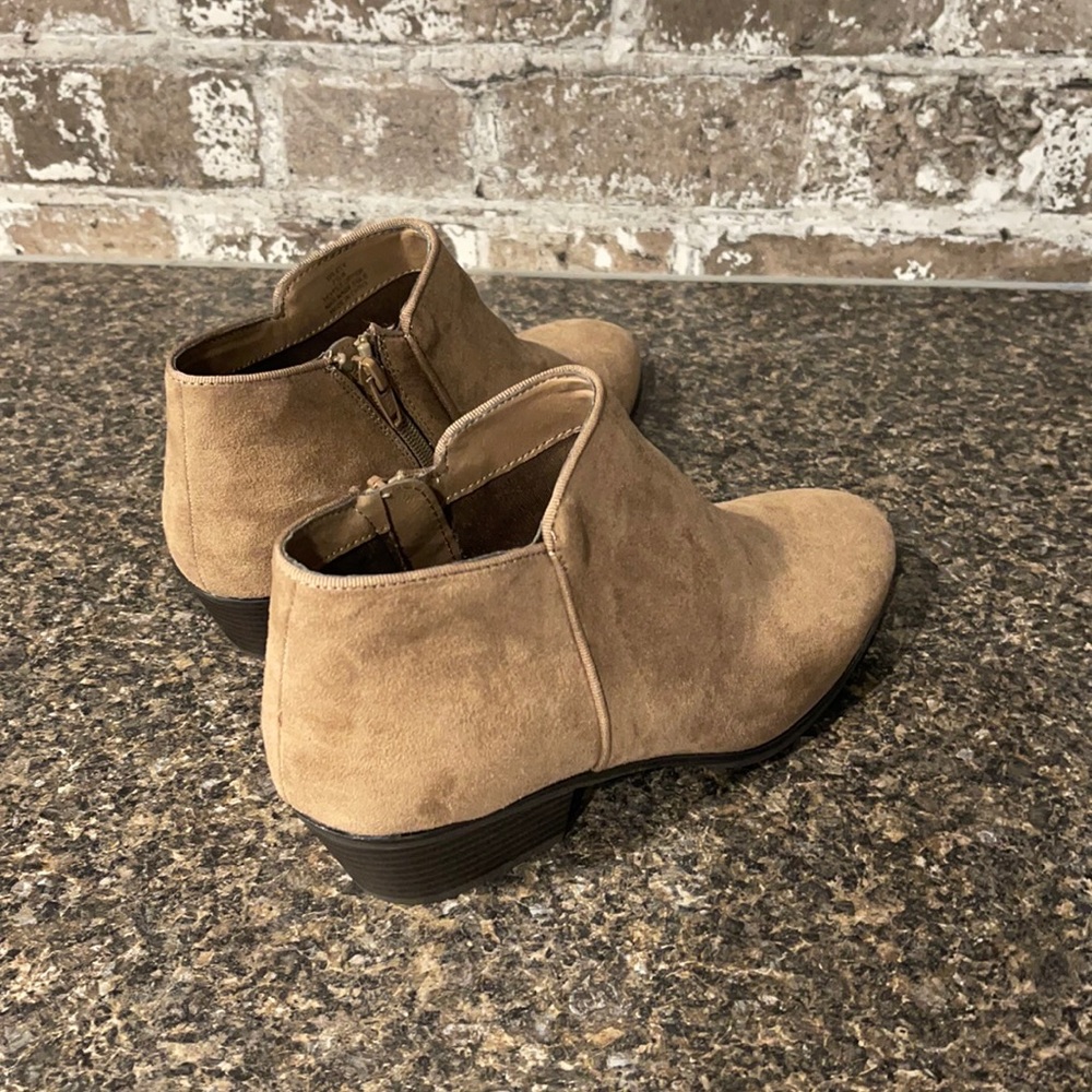 Grey/Tan Booties women’s size 7.5 WIDE